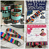 2 Rolls 2 Styles Stripe Pattern Printed Polyester Grosgrain Ribbon OCOR-TA0001-37A-14