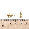 Brass Micro Pave Clear Cubic Zirconia Stud Earrings EJEW-A128-01G-3