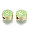Alloy Enamel Beads X-ENAM-S122-028F-NR-2