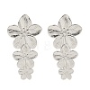 304 Stainless Steel Flower Stud Earrings for Women EJEW-U020-17P-1