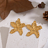 304 Stainless Steel Starfish Stud Earrings FR8971-4