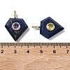 Natural Lapis Lazuli Faceted Pendants G-F819-03G-03-3