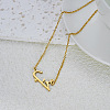 304 Stainless Steel Arabic Pendant Necklaces WGC6A2A-01-1