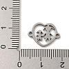 Mother's Day 201 Stainless Steel Hollow Connector Charms STAS-S146-02P-3