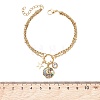 3Pcs 3 Colors 304 Stainless Steel Pave Natural Paua Shell & 201 Stainless Steel Star & Cubic Zirconia Charm Bracelets BJEW-JB13505-5