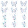 Gorgecraft 12Pcs 2 Style Butterfly Laser Effect Sequin Appliques PATC-GF0001-10-1