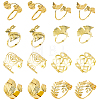 16Pcs 8 Styles Alloy Napkin Rings AJEW-FH0009-21-1