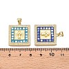 Brass Micro Pave Clear Cubic Zirconia Pendants KK-N254-216G-B-3