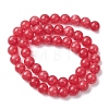 Natural White Jade Imitation Rhodonite Beads Strands X-G-I299-F15-8mm-5