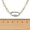 5MM Two Tone 304 Stainless Steel Textured Figaro Chain Necklaces NJEW-JN06466-01-5