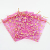 Heart Printed Organza Bags OP-R022-13x18-08-2