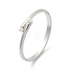 304 Stainless Steel Bangles with Plastic Imitation Pearl for Women BJEW-Z080-01P-4