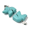 Synthetic Turquoise Pendants G-B127-02P-07-3