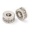 Rack Plating Brass Micro Pave Cubic Zirconia Spacer Beads KK-F089-39B-P05-1