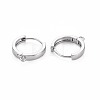 Brass Huggie Hoop Earring Findings KK-S364-158-3