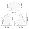 AHANDMAKER 6Pcs Christmas Tree & Star & Cloud Acrylic Board TACR-GA0001-03-3