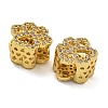 Rack Plating Brass Micro Pave Cubic Zirconia Beads KK-I718-37G-2