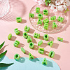 50Pcs 5 Styles UV Plating Opaque Acrylic Beads PACR-TA0001-31C-6