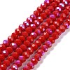 Electroplate Opaque Solid Color Glass Beads Strands LS-EGLA-A044-P4mm-L22-1
