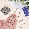 32Pcs 8 Styles Alloy Cord Ends HJEW-SC0003-11-3