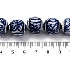 Handmade Blue and White Porcelain Beads Strands PORC-I027-04A-4