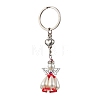 Acrylic Imitation Pearl Keychain KEYC-MZ00030-03-2