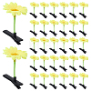 40Pcs Sunflower Resin & Iron Alligator Hair Clips PHAR-ME0001-03-1