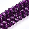 Baking Paint Transparent Glass Beads Strands DGLA-A035-T4mm-A09-2