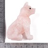 Natural Rose Quartz Wolf Figurines Statues for Home Office Desktop Feng Shui Ornament G-Q172-13B-3