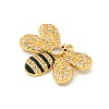 Rack Plating Brass Micro Pave Cubic Zirconia Pendants KK-P277-04G-2