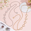 GOMAKERER 2Pcs 2 Colors Moon & Sun Alloy Link Chain Belts AJEW-GO0001-78A-4