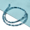 Dyed Natural White Jade Imitation Aquamarine Beads Strands G-G085-B29-01-1-2