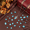 200Pcs 8 Styles Synthetic Turquoise Cabochons TURQ-PH0001-16-4