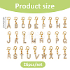 26Pcs Alloy Rhinestone Pendant Decorations HJEW-FH00326-2
