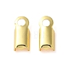 Rack Plating Brass Folding Crimp Ends KK-M269-21G-1