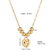 304 Stainless Steel Pendant Cable Chain Necklaces for Women WG91243-03-1