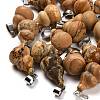 Natural Picture Jasper Pendants G-B127-03P-13-1