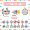 50Pcs Alloy Enamel Pendants ENAM-SC0007-75-2