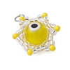 Beaded Star Eye Charms PALLOY-MZ00574-08-3