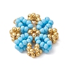 Glass Seed Beaded Pendants PALLOY-MZ01267-02-2