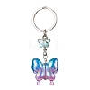 Glass & Acrylic Butterfly Keychain KEYC-JKC00649-04-1