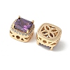 Brass Micro Pave Cubic Zirconia Beads KK-A253-20G-05-2