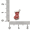 Christmas 304 Stainless Steel Red Enamel Charms STAS-L022-468P-3