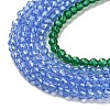 Transparent Gradient Color Glass Beads Strands GLAA-H021-01A-41-3