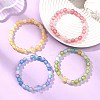 Frosted Acrylic Beads Stretch Bracelets for Women Men BJEW-JB13591-1