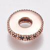 Brass Micro Pave Cubic Zirconia Bead Spacers ZIRC-K074-11B-02-3