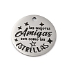 Anti-Tarnish 201 Stainless Steel Pendants STAS-R002-01P-19-1