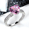 Brass Micro Pave Cubic Zirconia Finger Rings for Women FS-WGC99AF-01-1