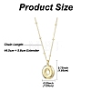 1Pc Initial Letter Brass Pendant Necklaces NJEW-YW0001-24O-2