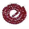 Electroplate Glass Beads Strands EGLA-A034-P6mm-A22-2